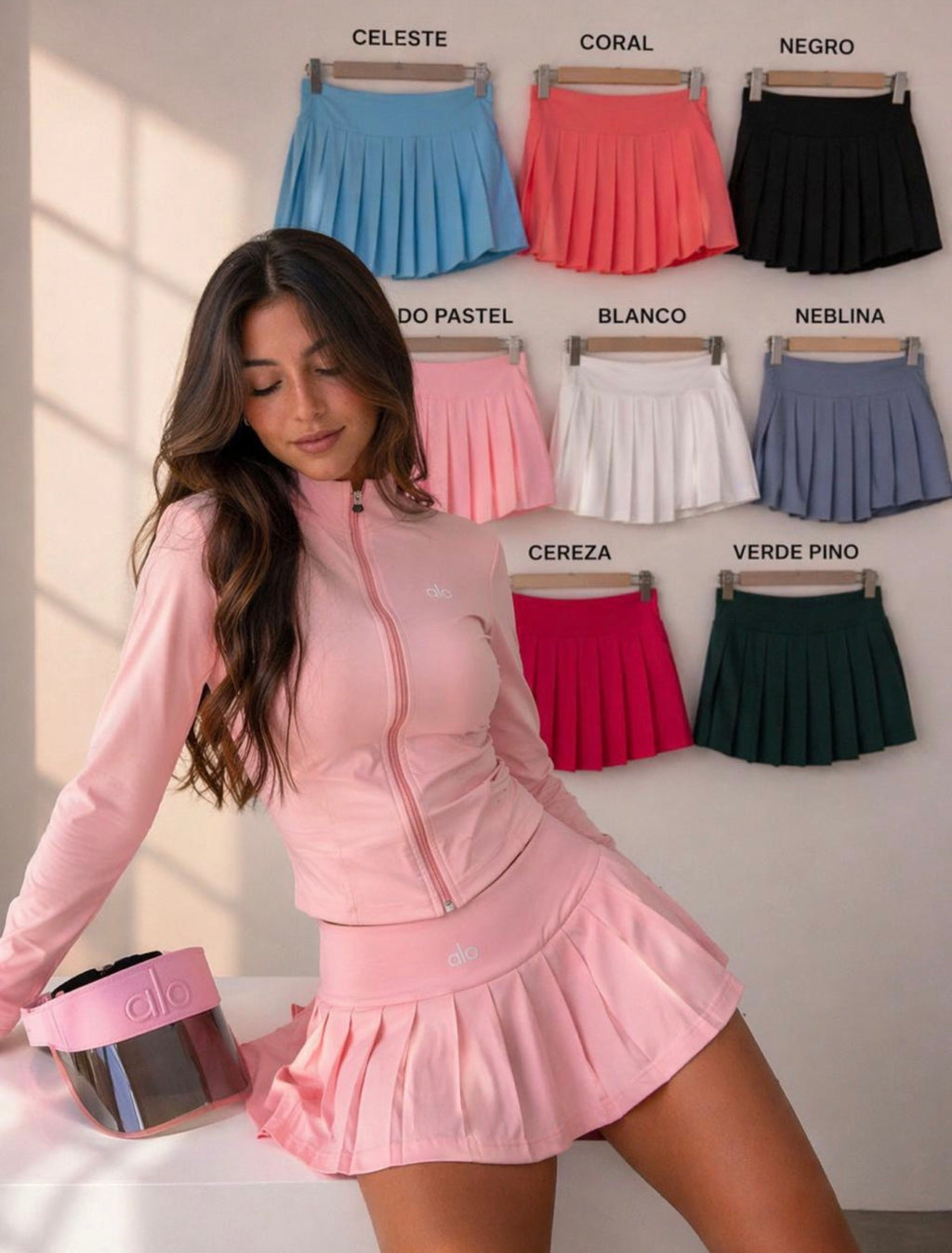 Set Casual Fashion Mujer-Falda y Top Manga Larga